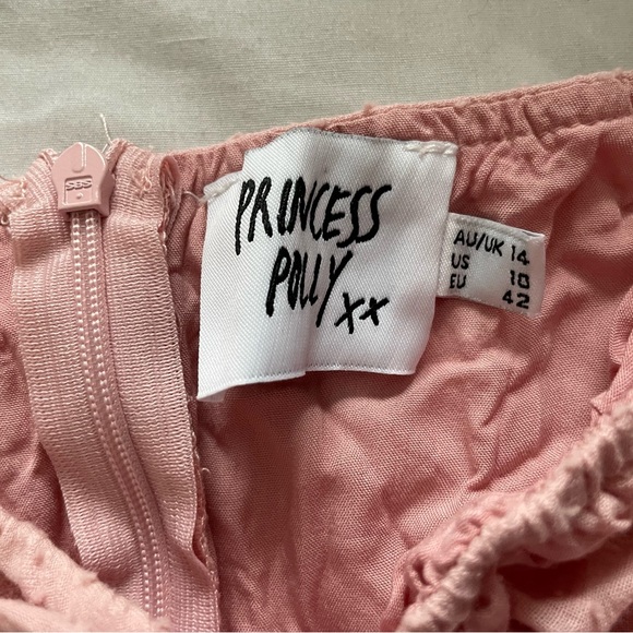 Princess Polly Pink Puff-Sleeve Mini Dress, Size US 10 (AU/UK 14) - Picture 2 of 3